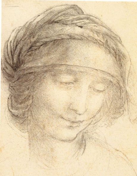 Head of Saint Anne by Leonardo da Vinci, licensed under public domain